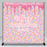 Aperturee - Pink Cream Candyland Girls Custom Birthday Backdrop